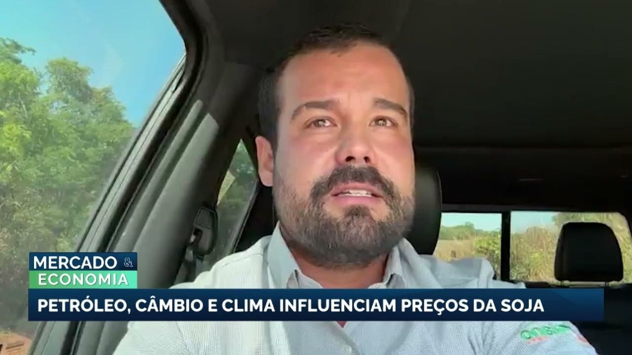 Queda nos preços da soja é influenciada por petróleo, câmbio e clima