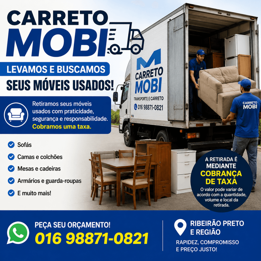 CARRETO MOBI – RETIRAMOS SEUS MÓVEIS USADOS!