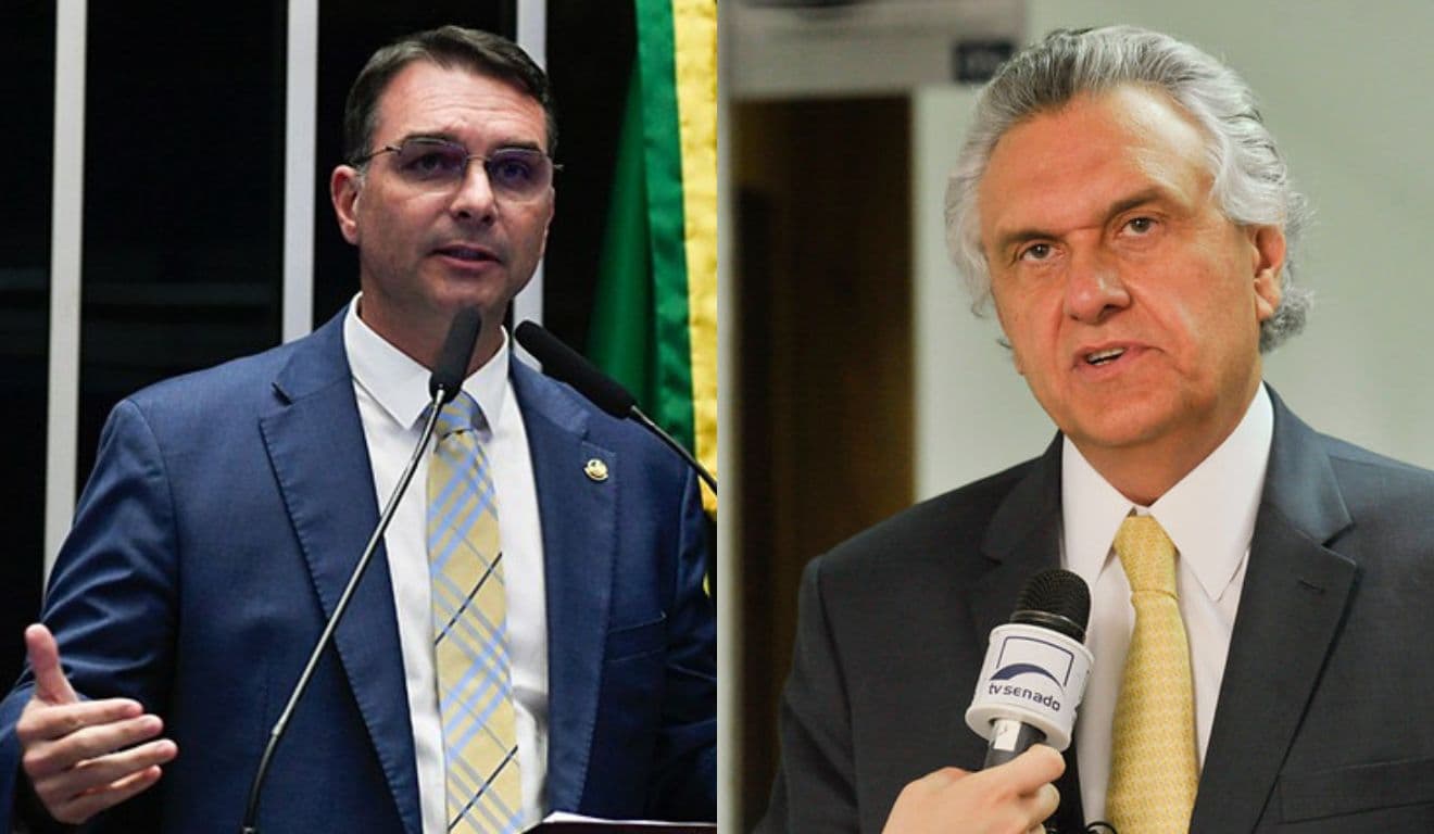 Caiado declara apoio a Flávio Bolsonaro no 2º turno das eleições