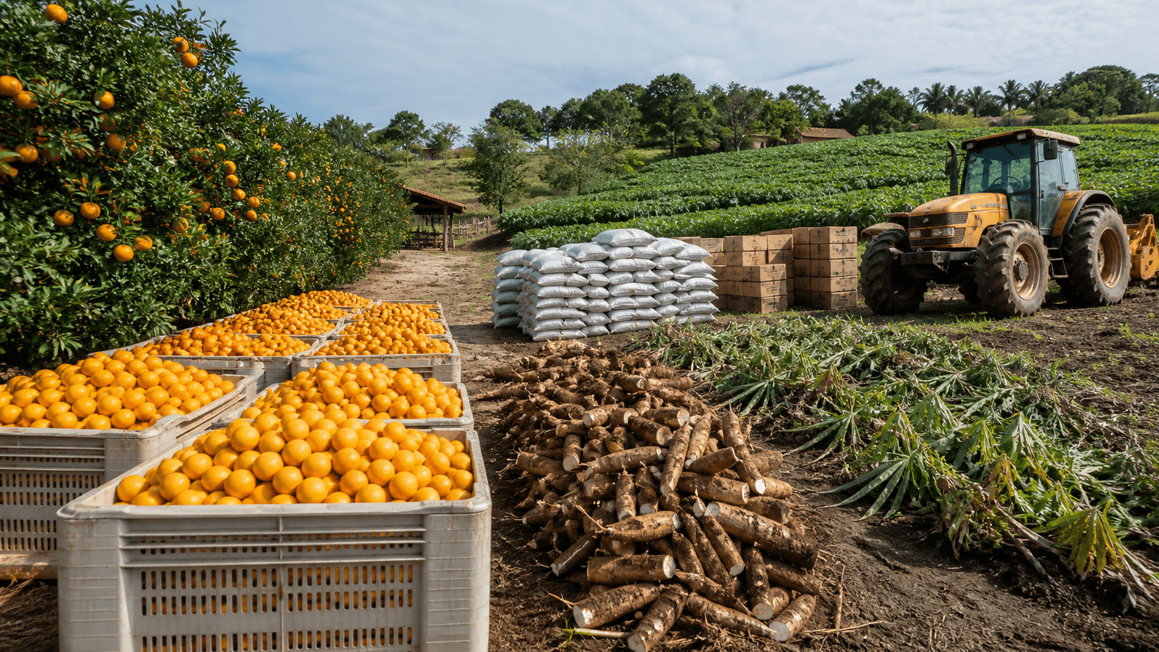 Conab levanta custos de produção de mandioca e laranja na Bahia