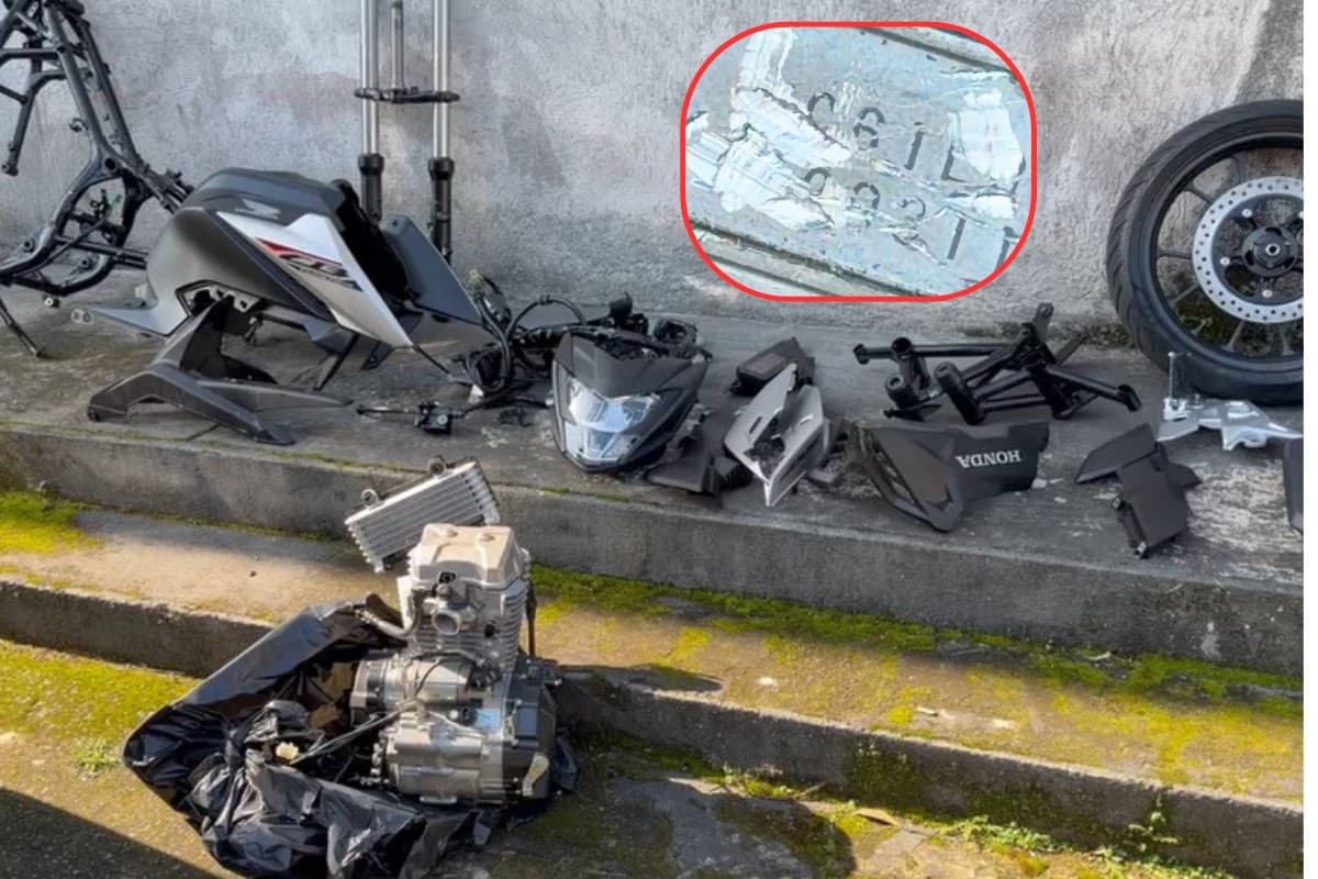 Polícia estoura desmanche após seguir rastreador de moto furtada; homem é preso