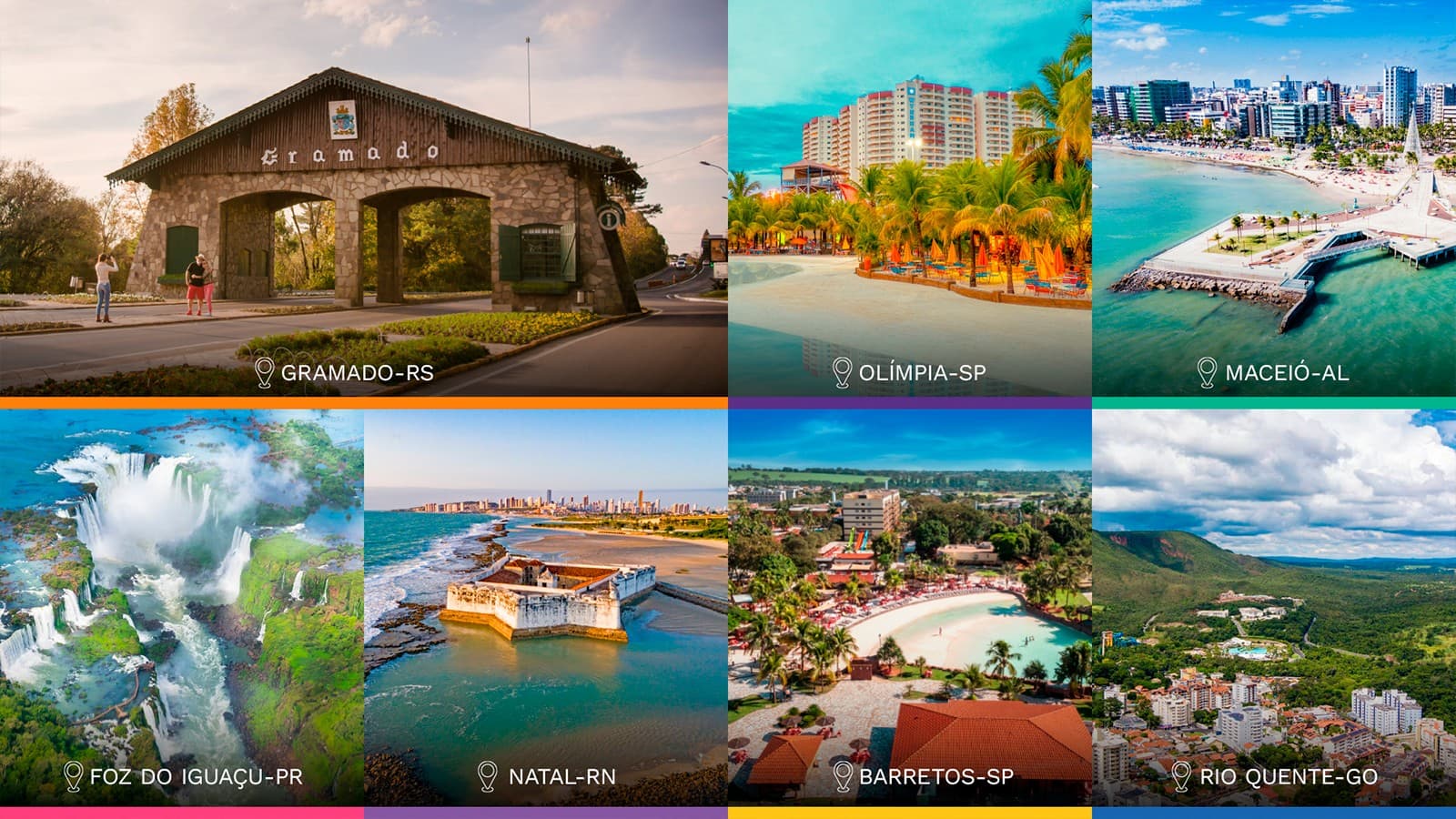 Sete destinos, uma só vontade: viajar mais