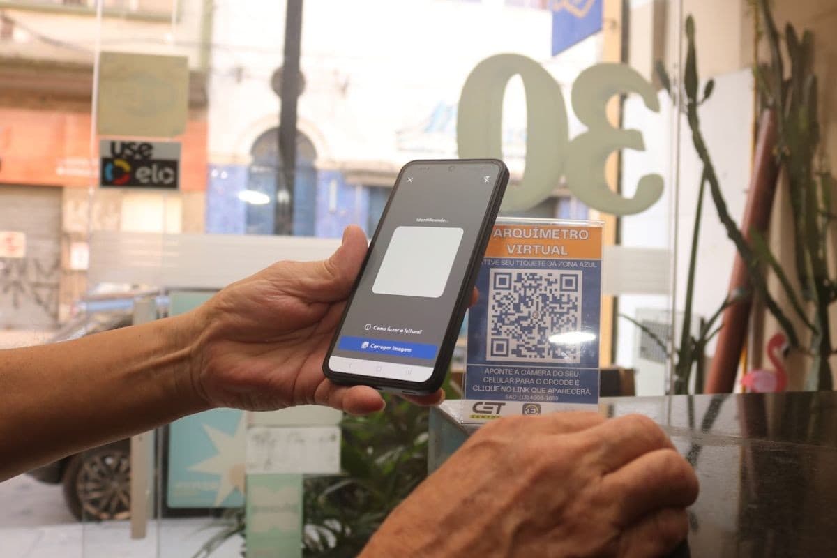 Zona Azul em Santos passa a aceitar pagamento com Pix via QR Code