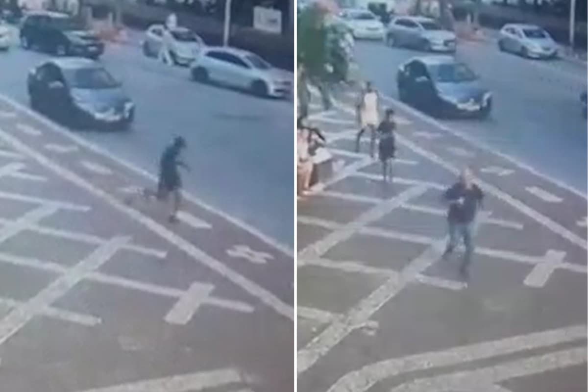 Adolescentes fingem ser ambulantes e roubam idoso na saída de shopping no litoral de SP; VEJA