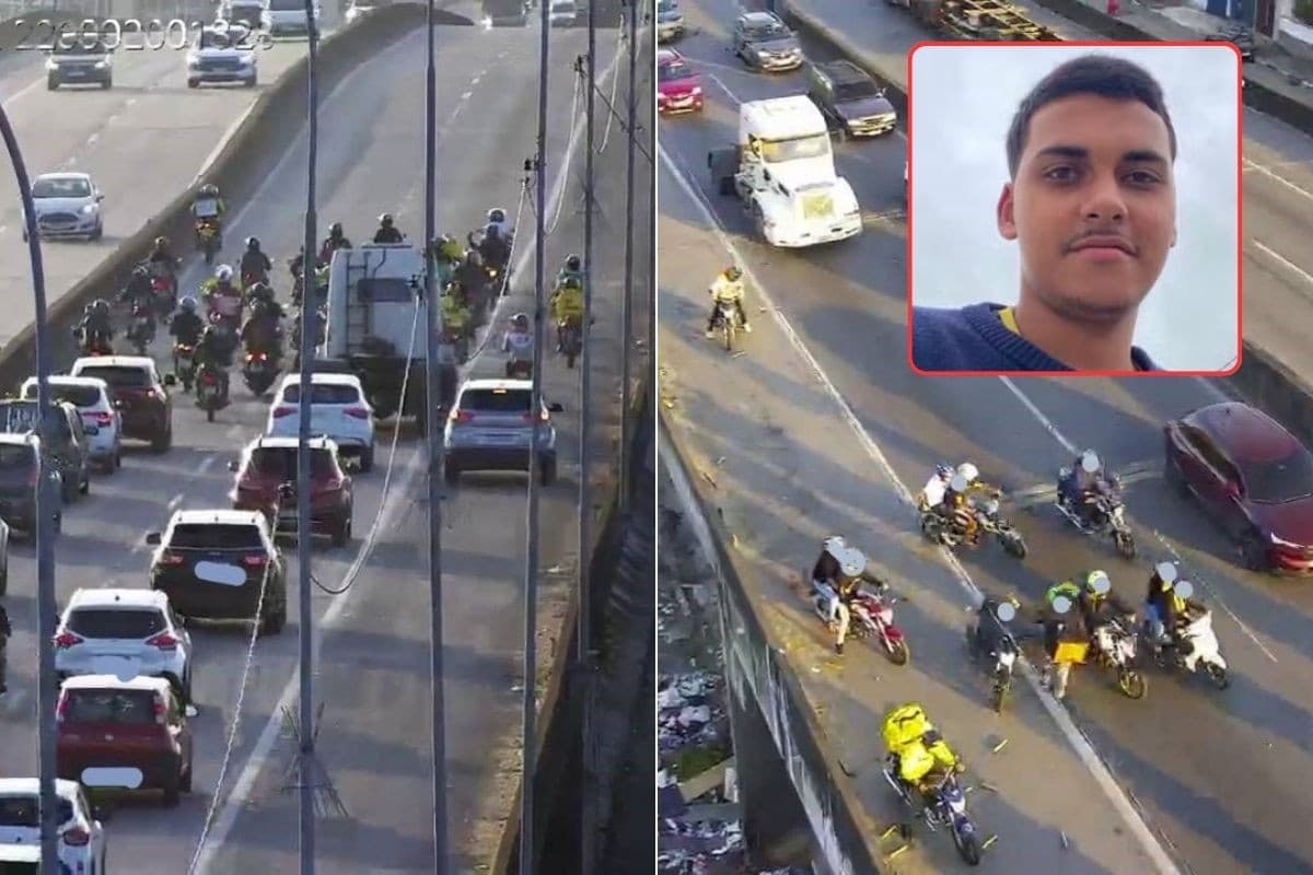 Motociclistas queimam pipas na rodovia dos Imigrantes após morte de jovem atingido por cerol