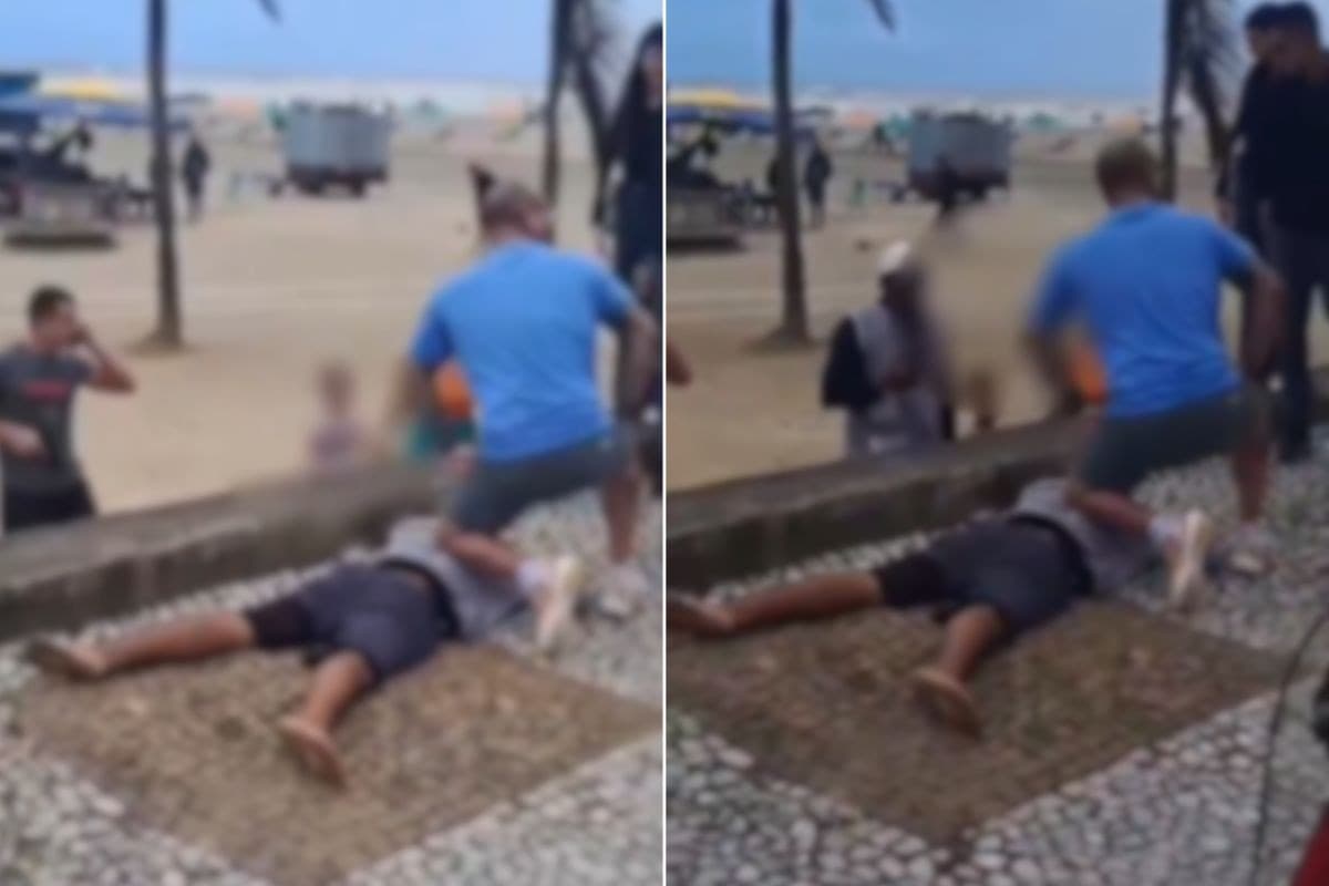 Alunos-soldados de folga perseguem e capturam homem na praia após furto de celular; VÍDEO