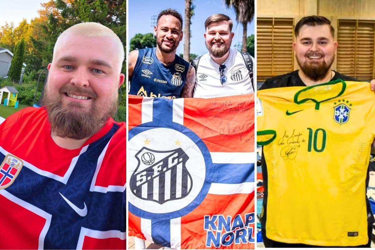Norueguês que tatuou Santos revela dilema antes de Brasil e Noruega na Copa: 'Devo tudo ao Neymar'