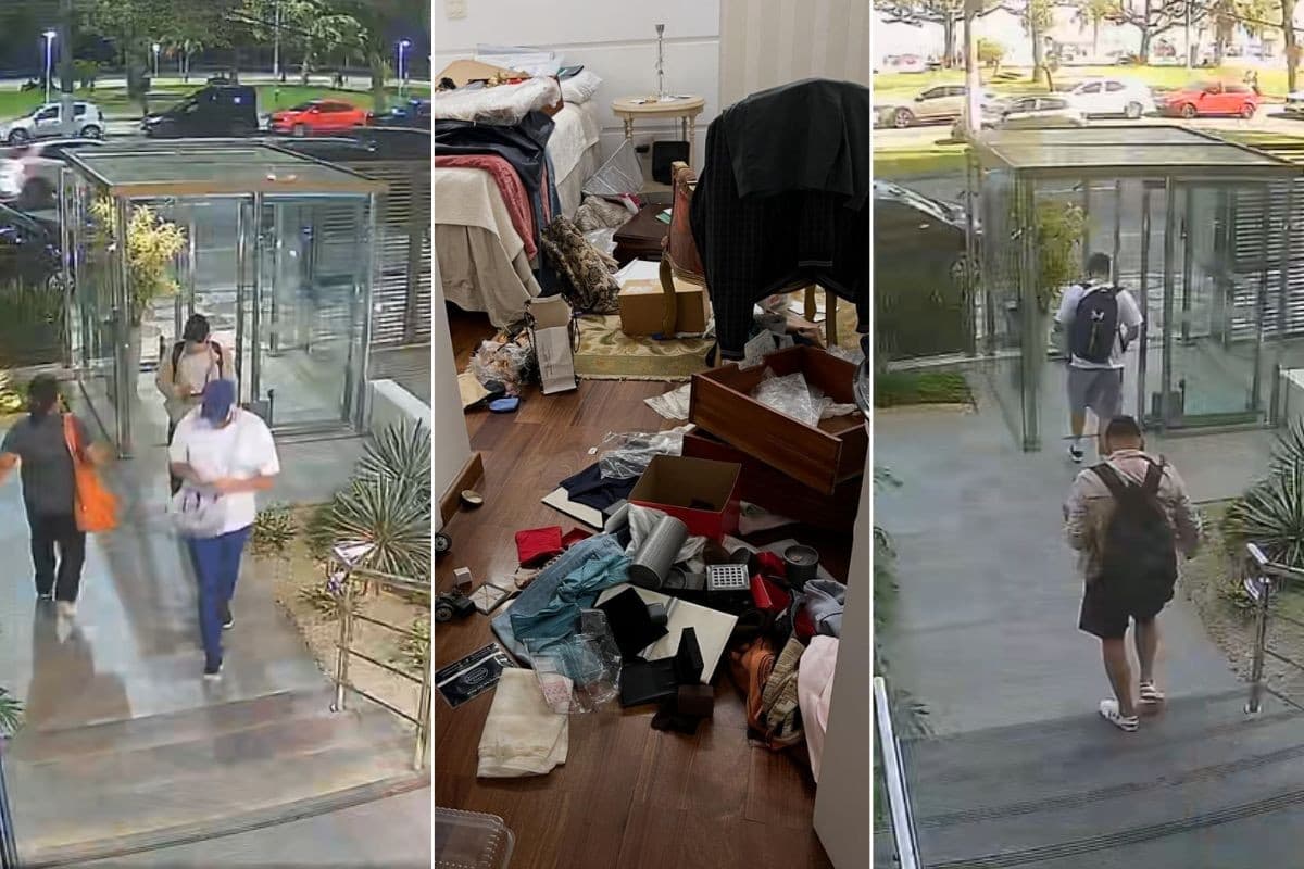Criminosos invadem e furtam apartamento de luxo em frente à praia em SP; VÍDEO