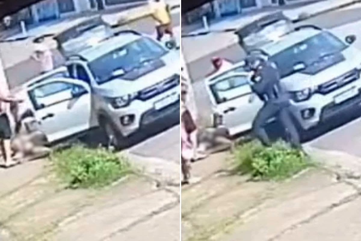 Mulher é atropelada, fratura costela e motorista é liberado no litoral de SP; VÍDEO